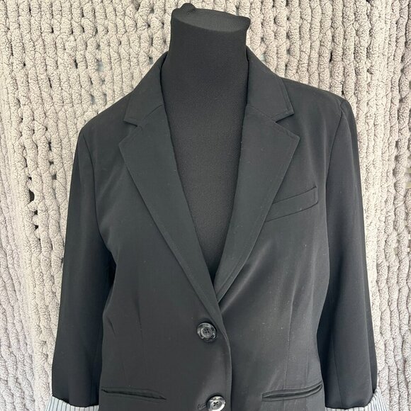 Lauren Conrad Black Tailored 3/4 Length Sleeve Blazer Size 10 - Picture 12 of 13